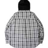 GA HOOD-LAYER CHECK SHIRT