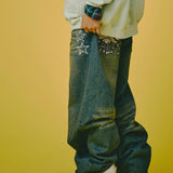 GALFY/ガルフィー ジャラジャラギャル男デニム