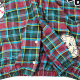 GALFY-ワッペンだらけチェックシャツパーカー