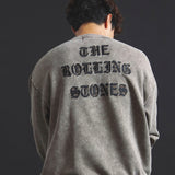 B-TRS-Lips&Tongue ラインストーン-クルースウェット