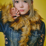 GALFY-ぎゃるちゃんファーデニムJKT