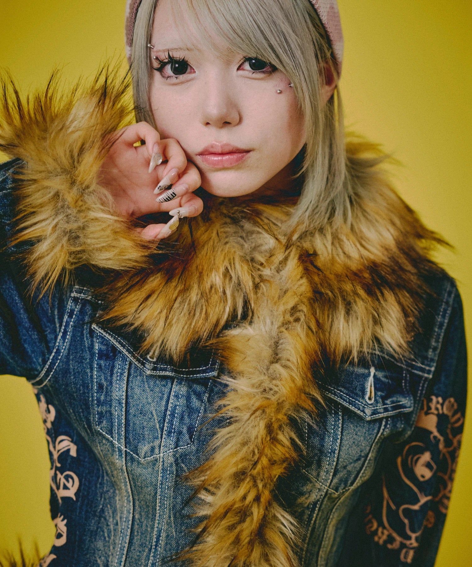 GALFY-ぎゃるちゃんファーデニムJKT