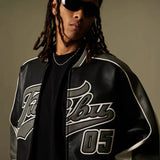 FUBU-Faux Leather Game Jacket