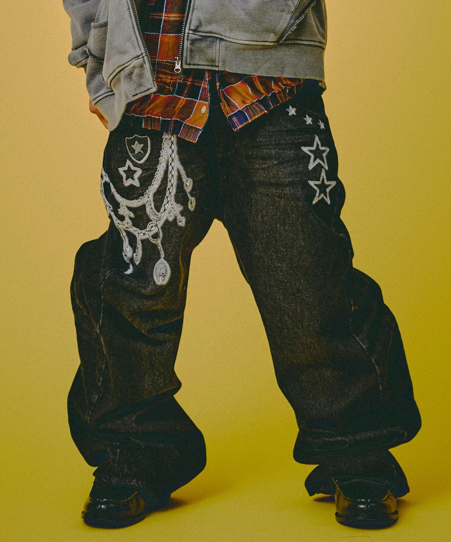 GALFY/ガルフィー ジャラジャラギャル男デニム