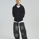 GA STONE-CROSS ZIP HOODIE