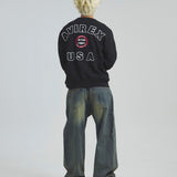 AVIREX -VARSITY LOGO CREW SWEAT