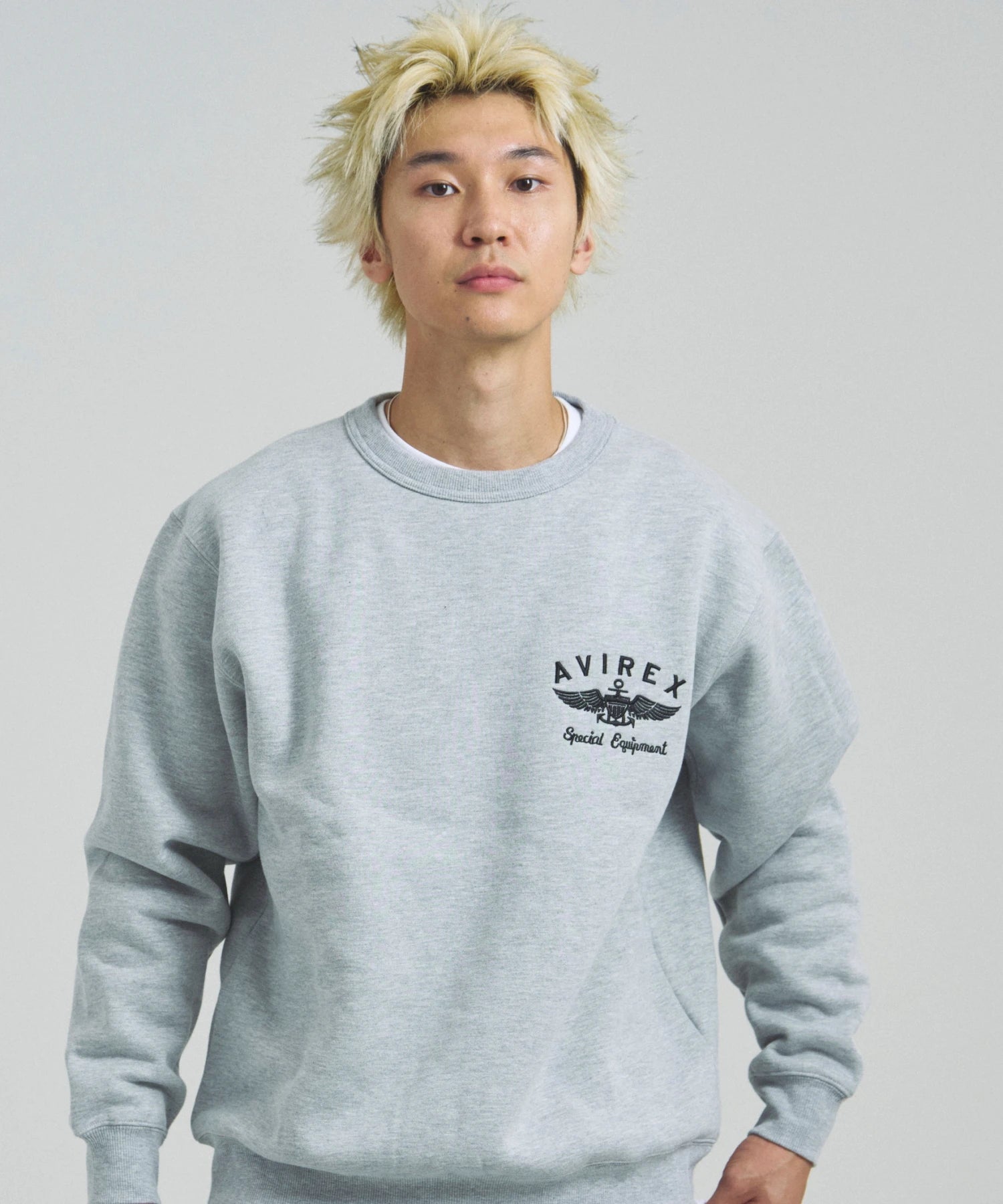 AVIREX -VARSITY LOGO CREW SWEAT
