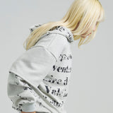GA SUEDE LAYERED LOGO HOODIE