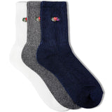 FRUIT OF THE LOOM ゆるﾘｯﾁｪﾙ刺繍ｸｫｰﾀｰｿｯｸｽ 3足ﾊﾟｯｸ