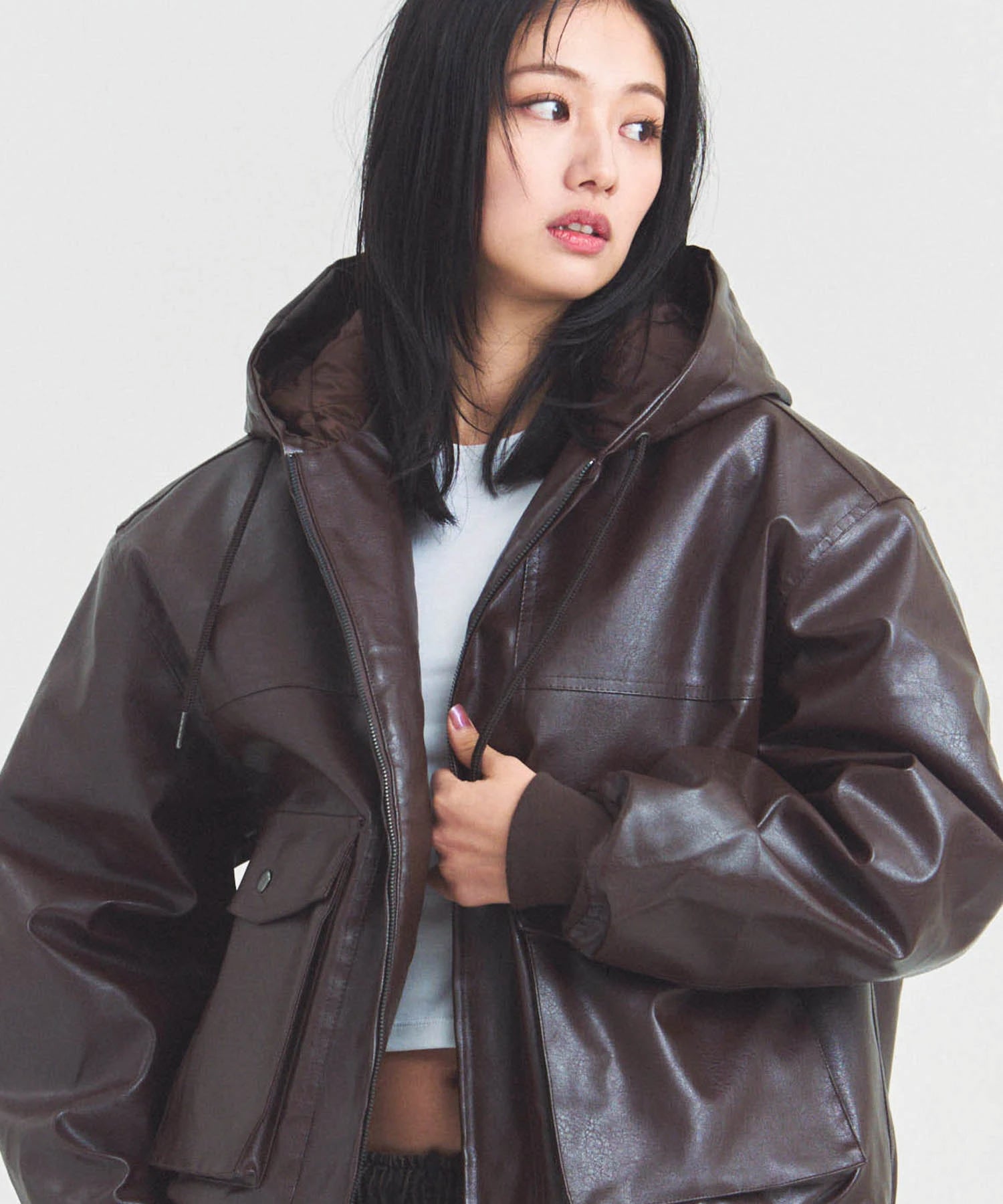 JE-ビンテージPU　A-2タイプ パーカー