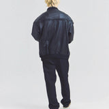 Town craft leather derby jacket