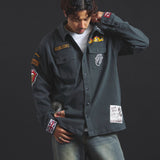 B-TRS-Lips&Tongue カットオフワッペンシャツJKT