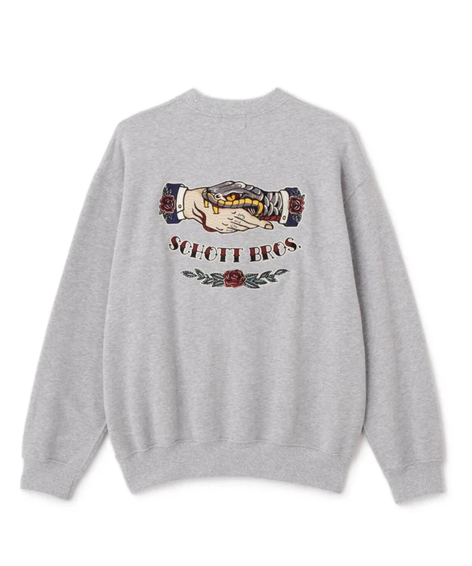 SCHOTT-SHAKE HAND SNAKE CREW SWEAT