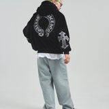 GA CROSS-EMBLEM FUR BLOUSON