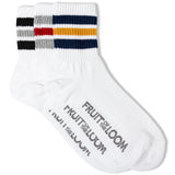 FRUIT OF THE LOOM ｶﾗﾌﾙﾗｲﾝ平編Bｸｫｰﾀｰｿｯｸｽ 3足ﾊﾟｯｸ