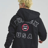 AVIREX -VARSITY LOGO SWEAT PARKA