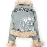 GALFY-ぎゃるちゃんファーデニムJKT