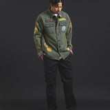 B-TRS-Lips&Tongue カットオフワッペンシャツJKT