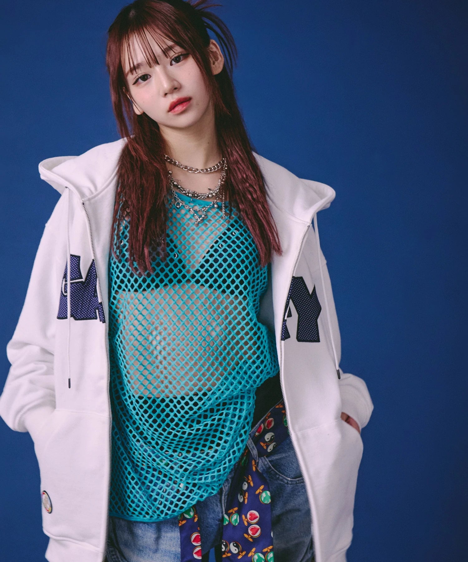 GALFY-ばーばの切り貼りリメイクパーカー