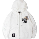 GA×GALFY-安心の背中ロゴのジップパーカー