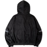 JE-ロゴフェイクスウェード・ZIPパーカー