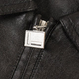 FUBU-Faux Leather Studs Patch Jacket