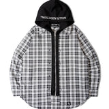 GA HOOD-LAYER CHECK SHIRT