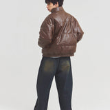 JE-ビンテージPU　パフジャケット