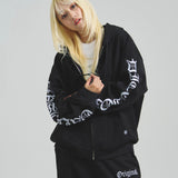 GA SUEDE OE刺繍 ZIP-HOODIE
