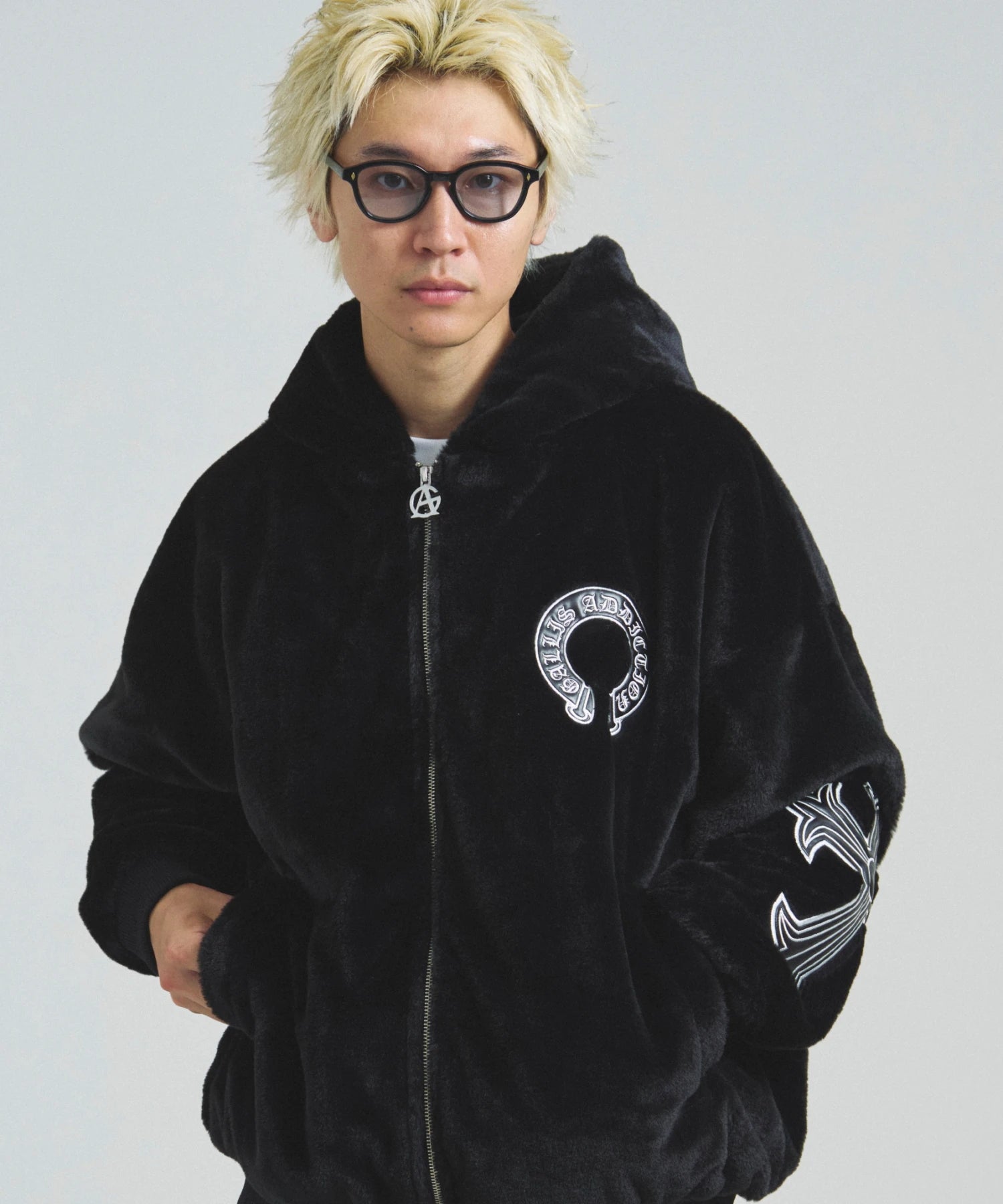 GA CROSS-EMBLEM FUR BLOUSON