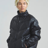 FDU/RITZ- PU Leather V-Down JKT SMU