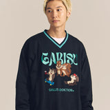 GARISU-チル友Vネックトレーナー