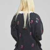 B-TRS-Lips&Tongue-ダメージグランジニット