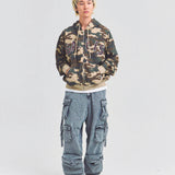 GA STONE 柄ZIP HOODIE