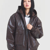 JE-ビンテージPU　A-2タイプ パーカー