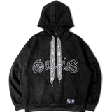 GA SUEDE 刺繍 HOODIE