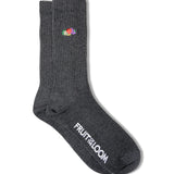 FRUIT OF THE LOOM ﾍﾞｰｼｯｸ平編刺繍ｸﾙｰｿｯｸｽ 3足ﾊﾟｯｸ