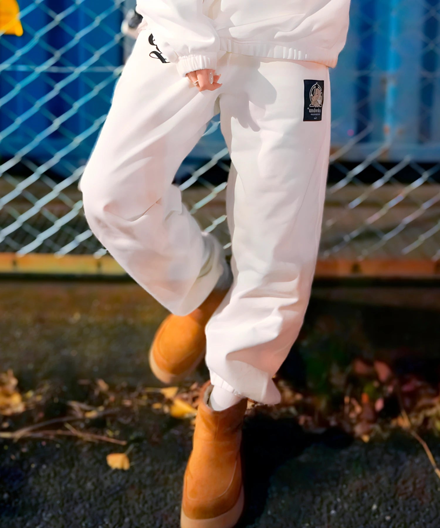 GA×GALFY-安心ロゴのスウェットパンツ