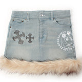 GALFY-ぎゃるちゃんファーデニムミニ