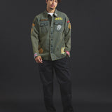 B-TRS-Lips&Tongue カットオフワッペンシャツJKT