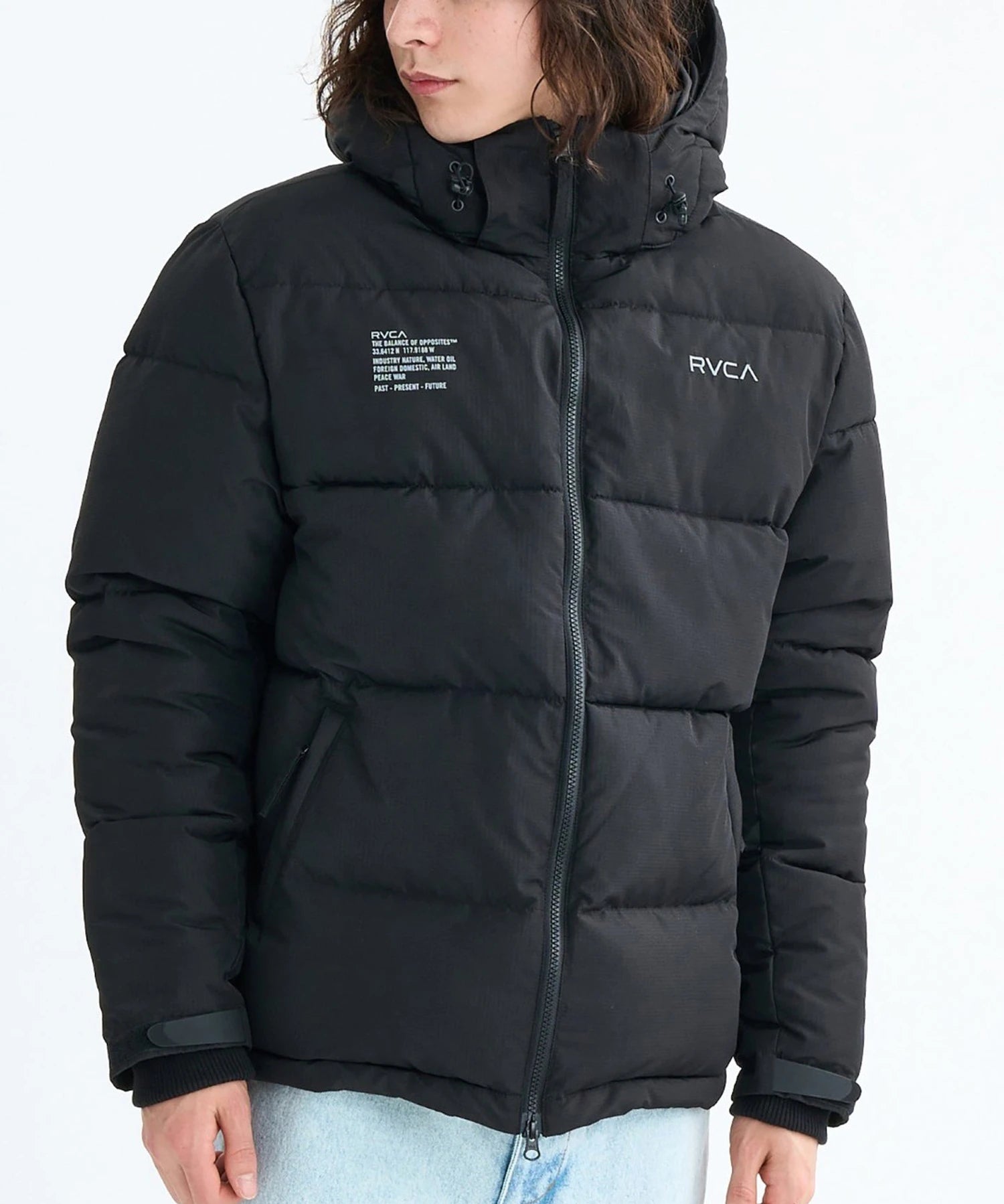 RVCA BACK PRINT PUFFER JKT