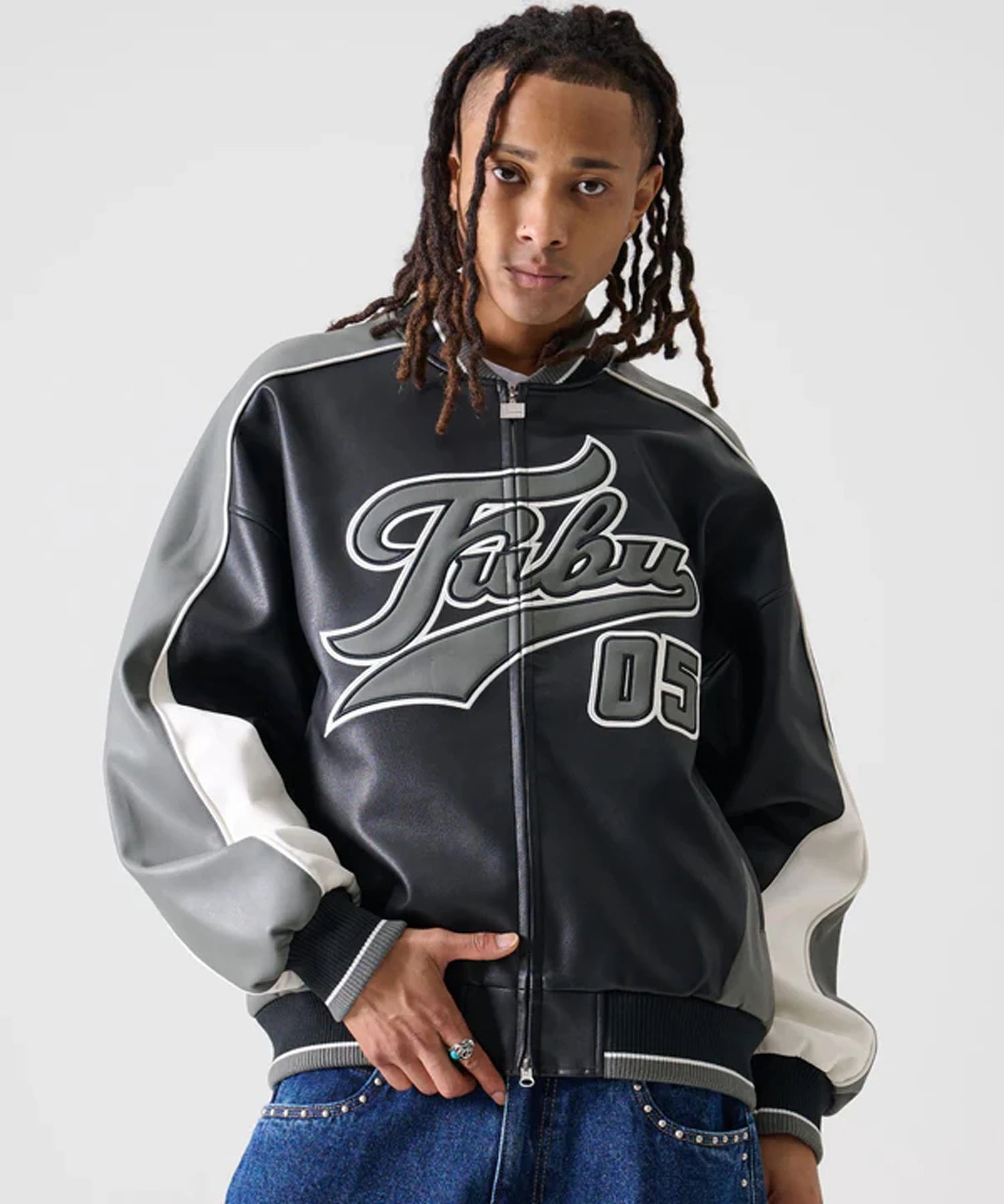 FUBU-Faux Leather Game Jacket