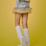 GALFY-ぎゃるちゃんファーデニムミニ