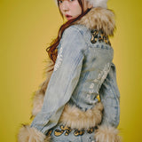 GALFY-ぎゃるちゃんファーデニムJKT