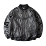 Town craft leather derby jacket