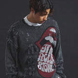 B-TRS-Lips&Tongue-ダメージグランジニット