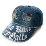 GALFY×KITTY-キラキラデニムキャップ