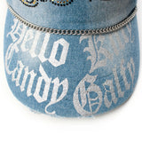 GALFY×KITTY-キラキラデニムキャップ