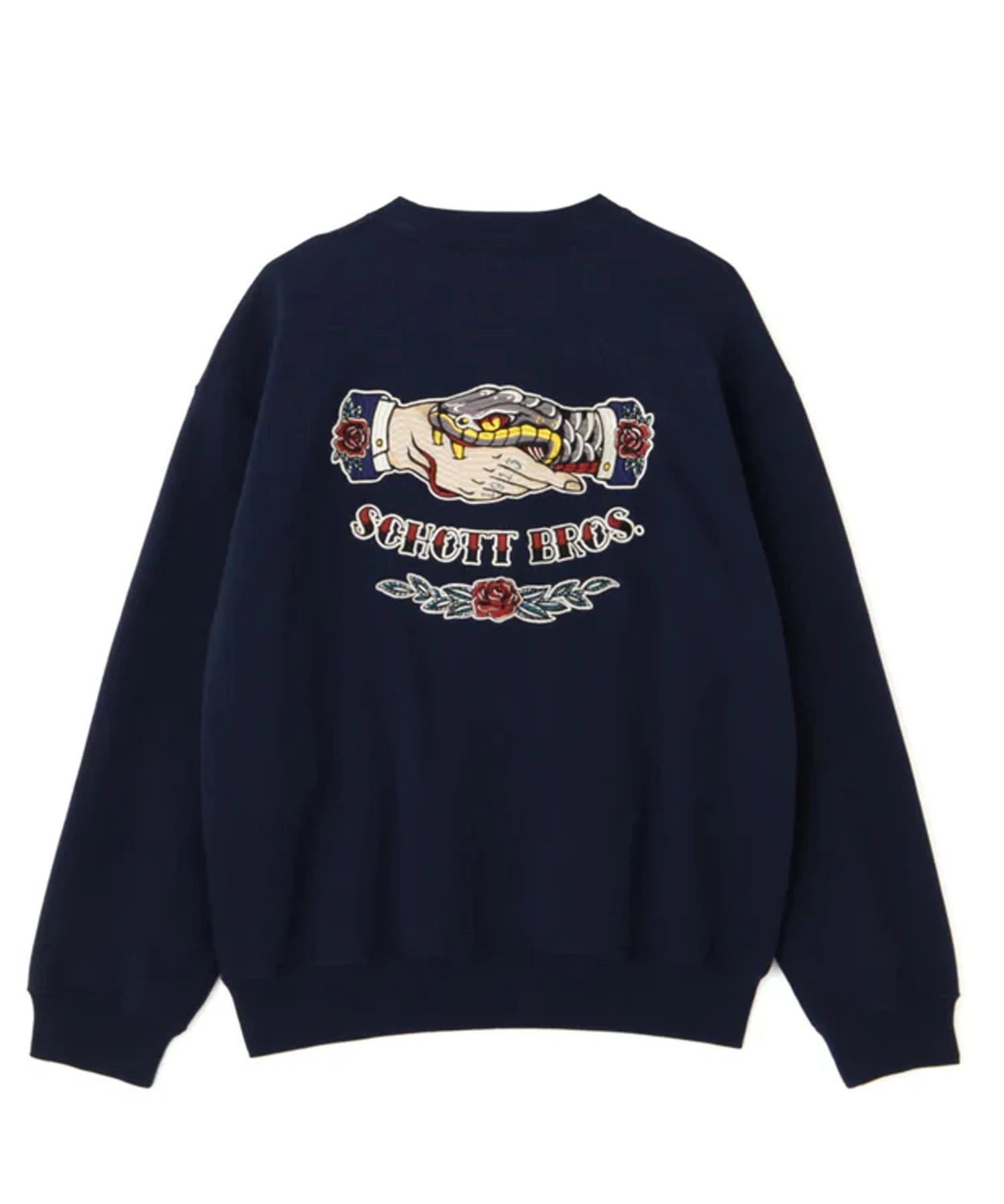 SCHOTT-SHAKE HAND SNAKE CREW SWEAT
