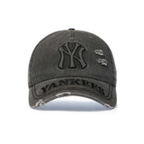 MLB　KOREA-エンボス加工・ダメージウォッシ-CAP